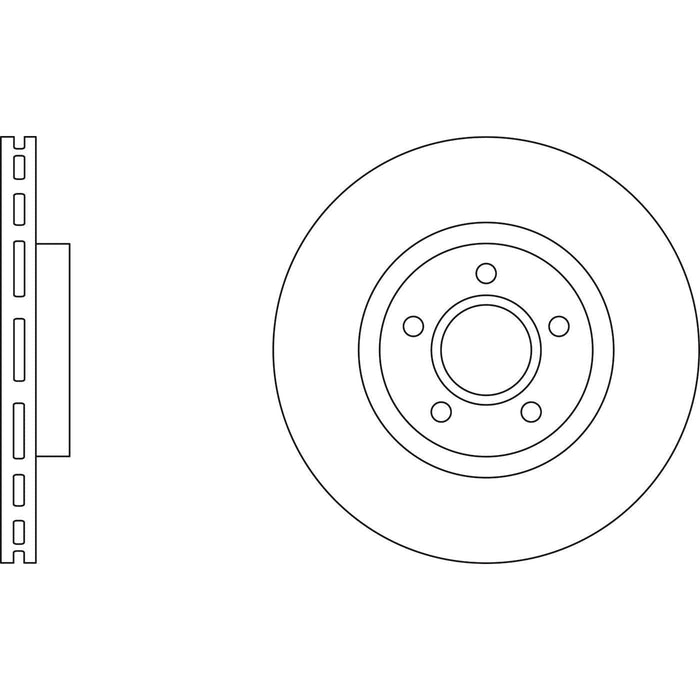 Apec Brake Disc Front Fits Ford C-Max Focus Kuga Tourneo Connect Transit Volvo C Apec  - Dynamic Drive