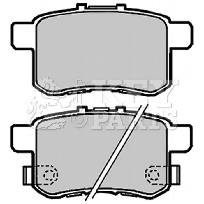 Genuine Key Parts KBP2103 Rear Brake Pads-Includes Wear Indicators (Nissin)