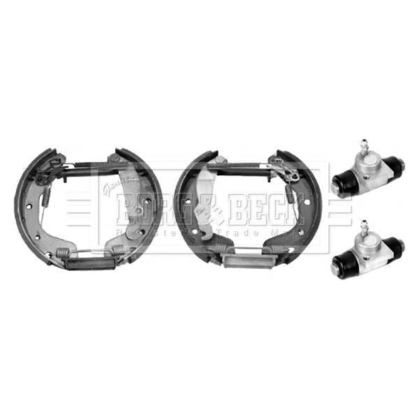 Genuine Borg & Beck Brake Shoe Kit fits GM Corsa C ABS 0007 BBS1092K