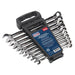 Sealey Combination Ratchet Spanner Set 10pc Extra-Long Metric AK63914 Sealey  - Dynamic Drive