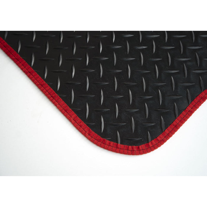 Red Tailored Rubber Mats for Audi A3 + Clips 1997 1998 1999 2000 2001 2002 UKB4C  - Dynamic Drive