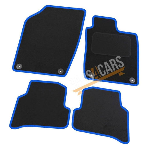 Tailored Blue Trim Carpet Mats for Skoda Fabia 15-18 + Clips 15 16 17 18 UKB4C  - Dynamic Drive