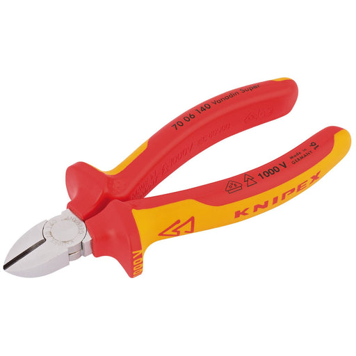 Draper Knipex 70 06 140 SBE Fully Insulated Diagonal Side Cutter, 140mm 81254 Draper  - Dynamic Drive