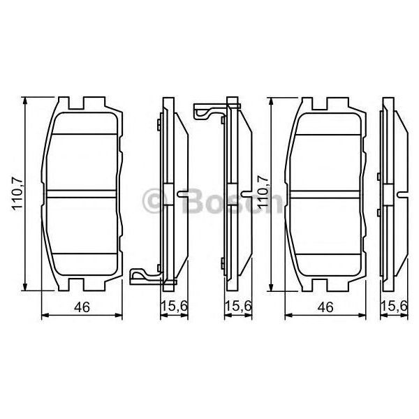 Genuine Bosch Brake Pad Set Bp1123 fits Vauxhall Antara CDTi - 2.2 - 10- 0986494