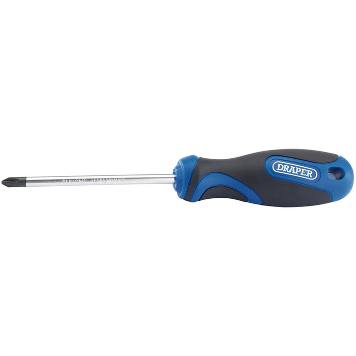 Draper Soft Grip Cross Slot Screwdriver, No.2 x 100mm 48932 Draper  - Dynamic Drive