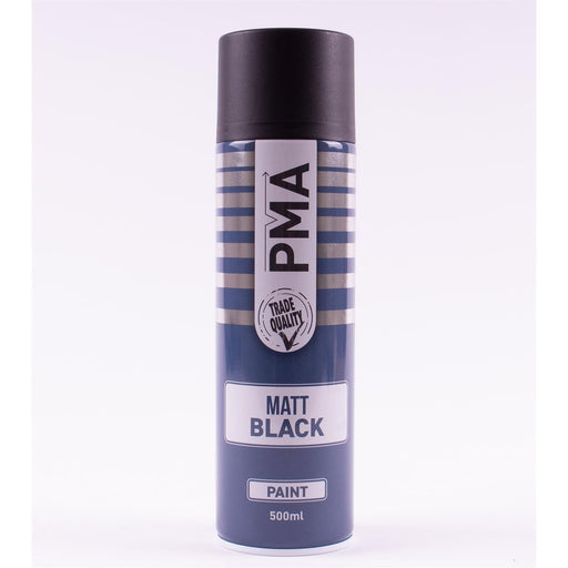 12x PMA Professional Matt Black 500ml Spray Paint High Coverage PMA  - Dynamic Drive