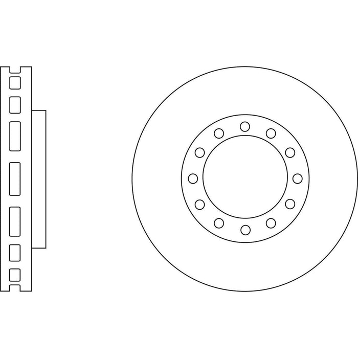 Apec Brake Disc Front Fits Isuzu N Series