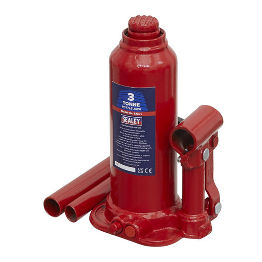 Sealey Bottle Jack 3 Tonne SJ3 Sealey  - Dynamic Drive