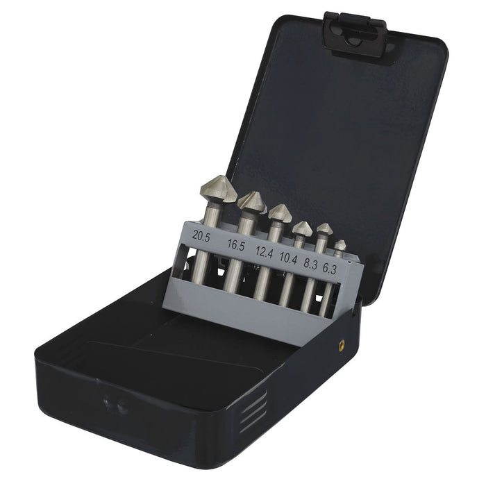 Sealey Countersink Bit Set 6pc 3 x V Flutes CSSET6V