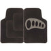 Car Black Carpet Floor Mats Grey Heel Pad Universal Fit Town Parts  - Dynamic Drive