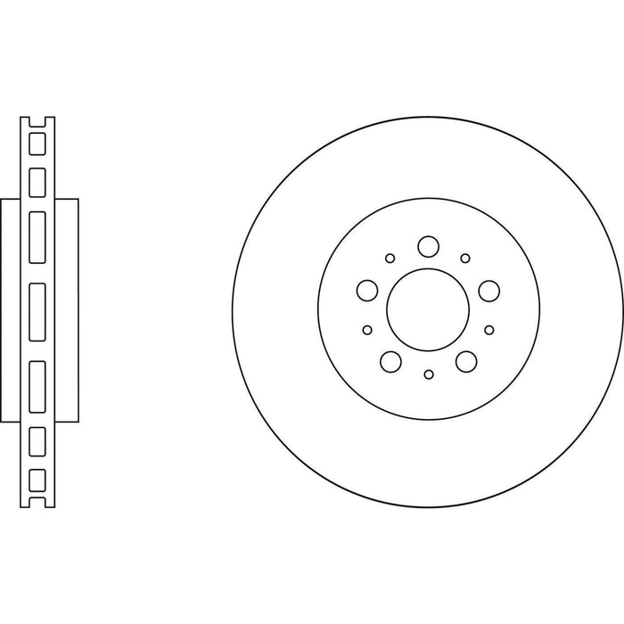 Apec Brake Disc Rear Fits Volvo S60 V70