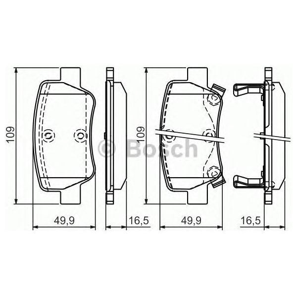 Genuine Bosch Brake Pad Set Bp1327 fits Toyota Avensis VVTi - 1.8 - 08-18 098649