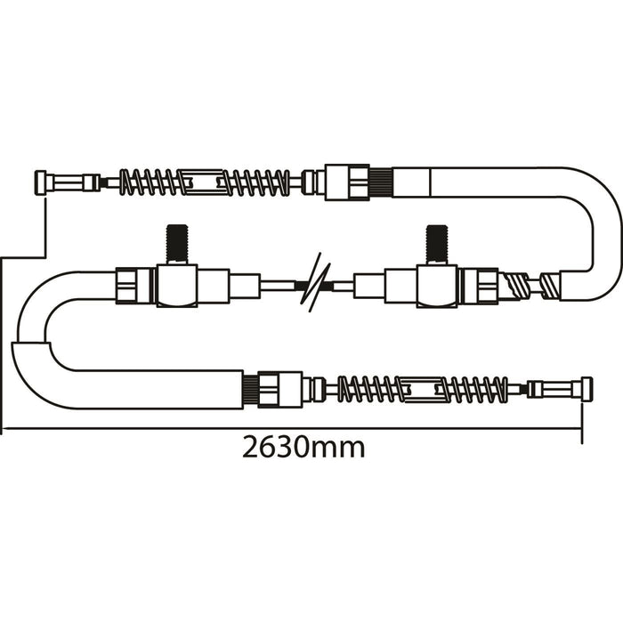 Apec Brake Cable Rear Fits Ldv 400 Convoy Sherpa