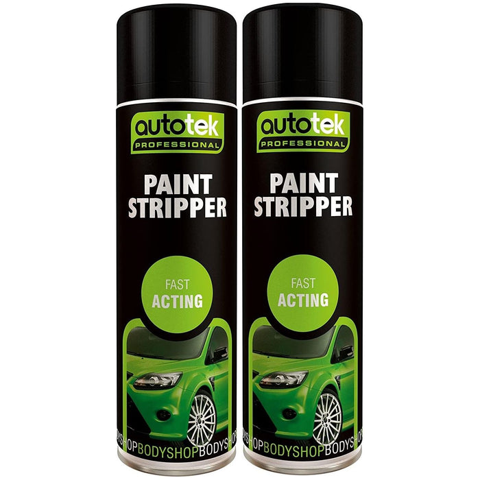 2x Paint Stripper Autotek Aerosol Paint Remover 500Ml Bodyshop Car