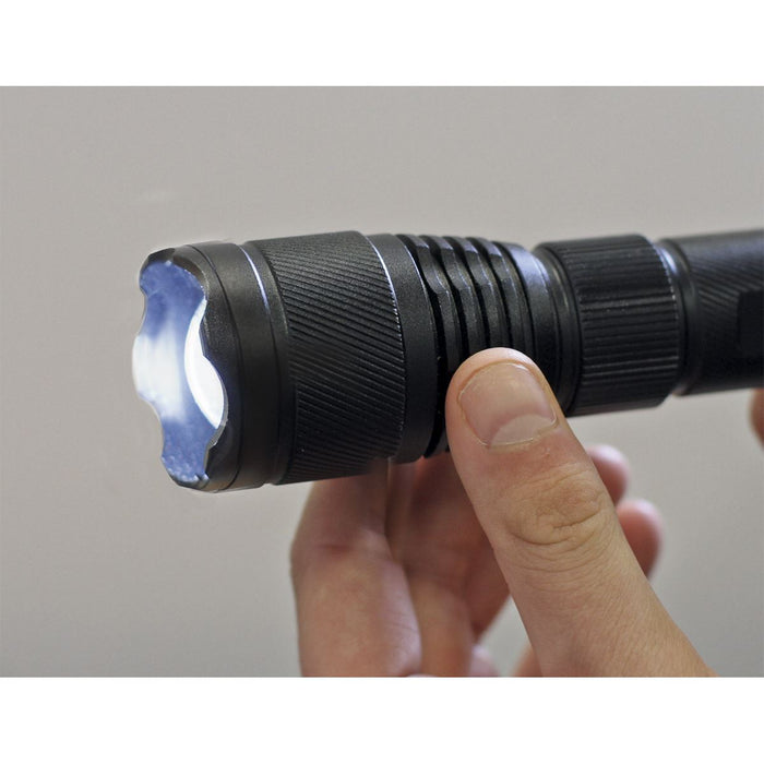 Sealey Aluminium Torch 10W SMD LED Adjustable Focus Rechargeable LED449 Sealey  - Dynamic Drive