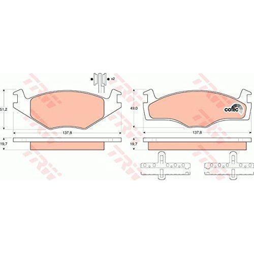 Genuine TRW Brake Pads (Front) (R90) GDB454 TRW  - Dynamic Drive