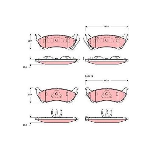 Genuine TRW Brake Pads (Rear) (R90) GDB1379 TRW  - Dynamic Drive