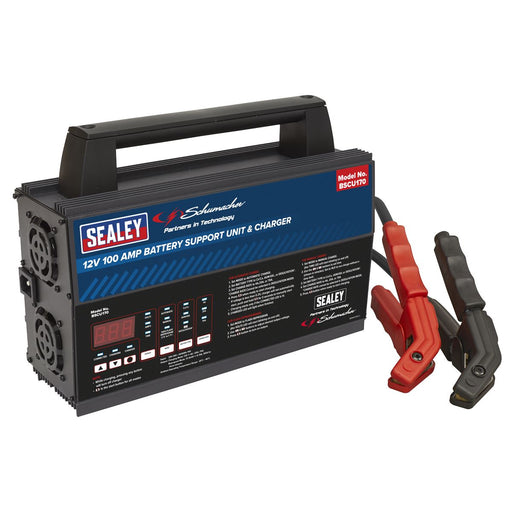 Sealey 12V Battery Support Unit & Charger 100A BSCU170 Sealey  - Dynamic Drive