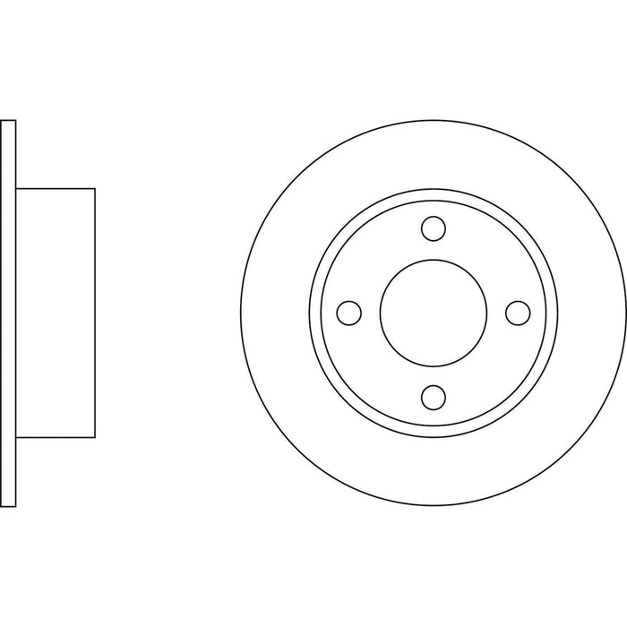 Apec Brake Disc Rear Fits Audi 100 80 90 Cabriolet Coupe