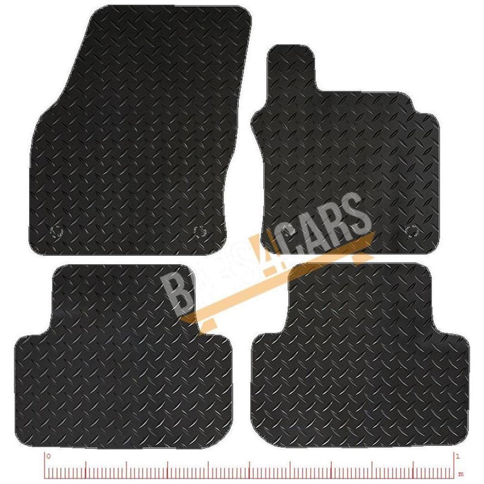 Blue Trim TailoBlue Black Rubber Car Mats for Vw Golf 14 Sv Set of 4 With 4 Clips UKB4C  - Dynamic Drive