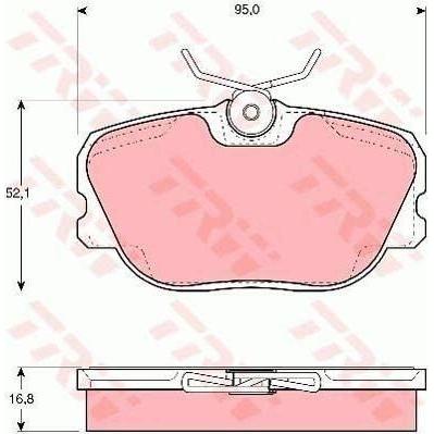 Genuine TRW Brake Pads (Front) (Non-R90) GDB460