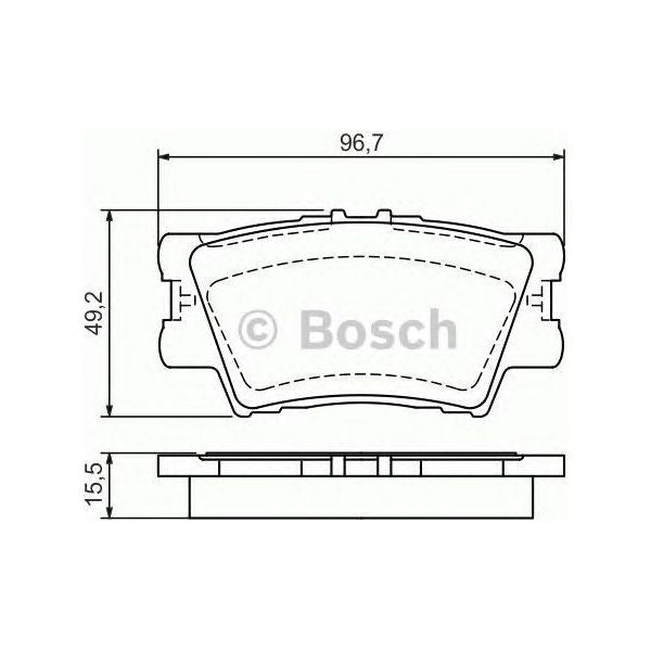 Genuine Bosch Brake Pad Set Bp1065 fits Toyota RAV 4 D4d - 2.2 - 06-12 098649415