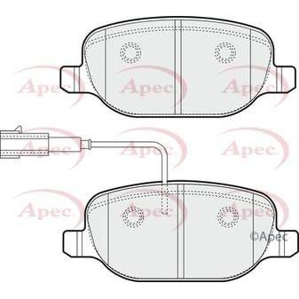 Apec Brake Pads Rear Fits Alfa Romeo Giulietta 1.412/11 -;Alfa 1.604/10