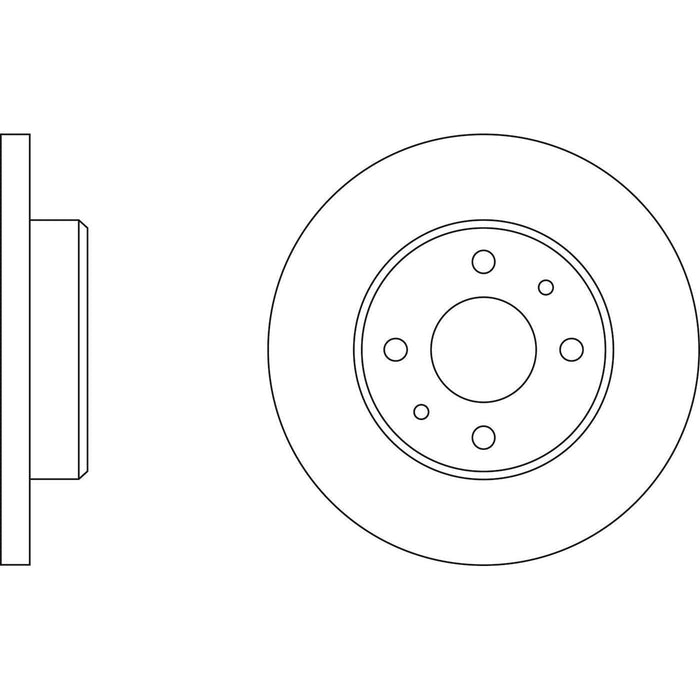 Apec Brake Disc Front & Rear Fits Fiat 124 125 132 Uno X1/9 Fso 125P 1300 1500 C Apec  - Dynamic Drive