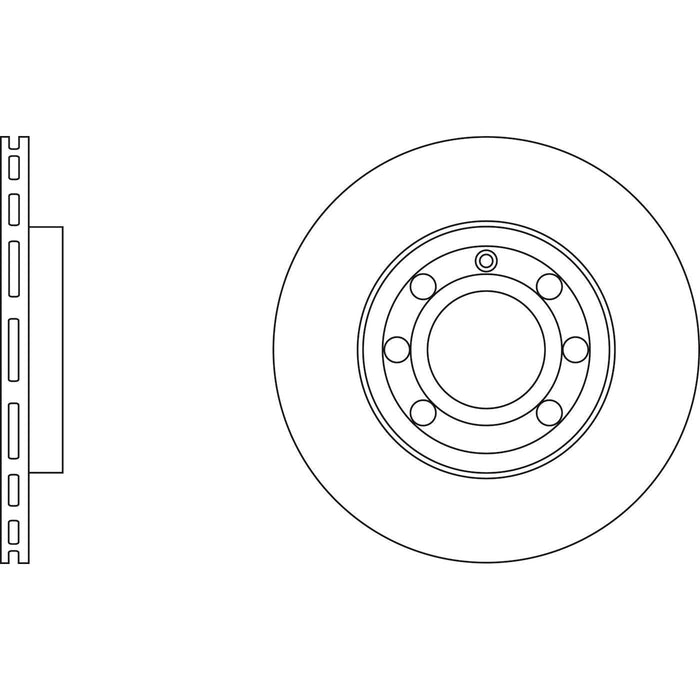 Apec Brake Disc Front Fits Audi A2 VW Lupo