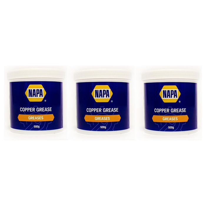 3x NAPA Car Brake Calipers Pads Discs Squeal Anti Seize Copper Grease 500g Tub