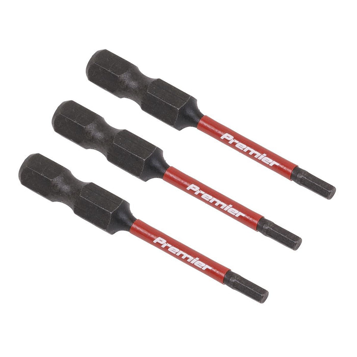 Sealey Hex 2.5mm Impact Power Tool Bits 50mm 3pc AK8235 Sealey  - Dynamic Drive