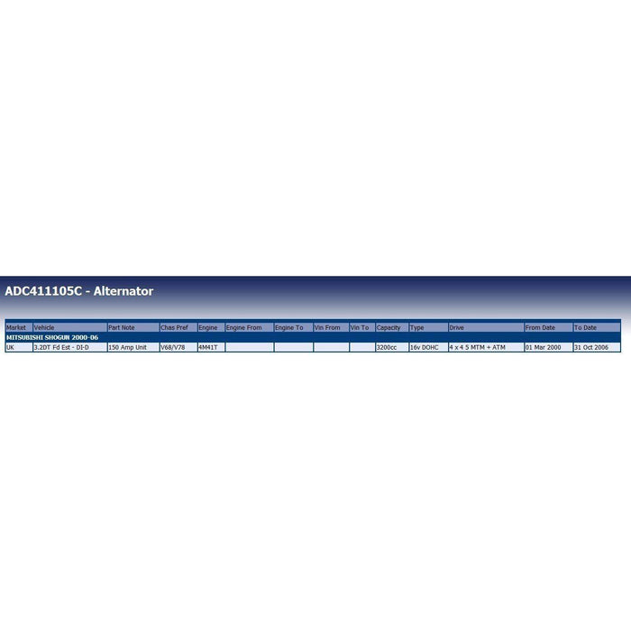 Blue Print ADC411105C Alternator