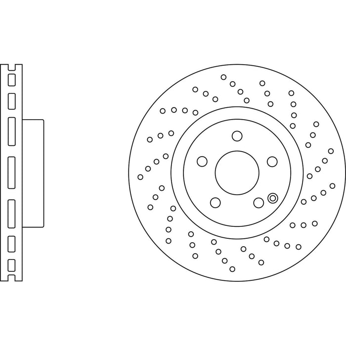 Genuine APEC Front Brake Discs & Pads Set Perforated for Mercedes-Benz E-Class