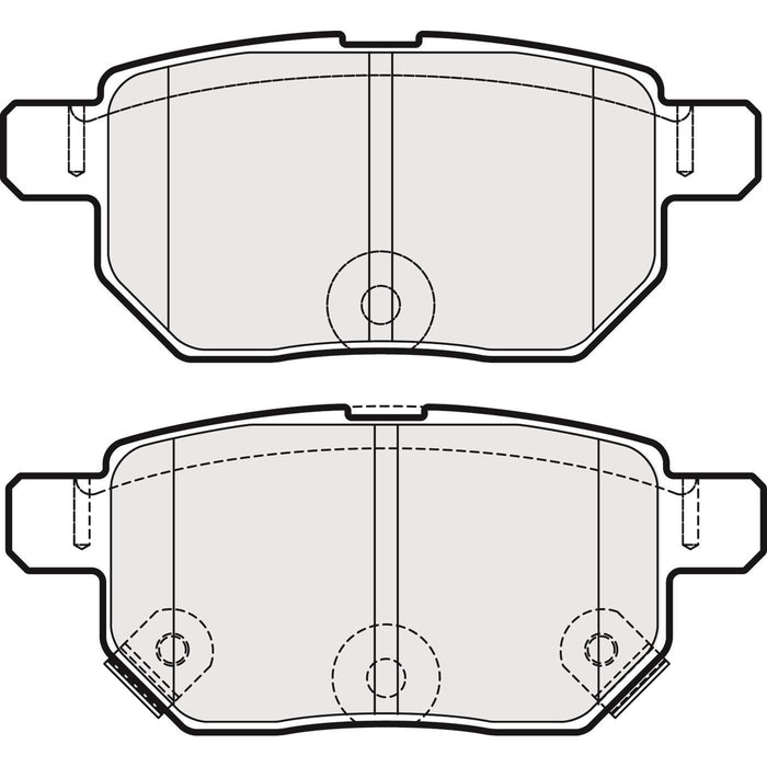 Apec Brake Pads Rear Fits Lexus Ct200 Toyota Prius Verso-S