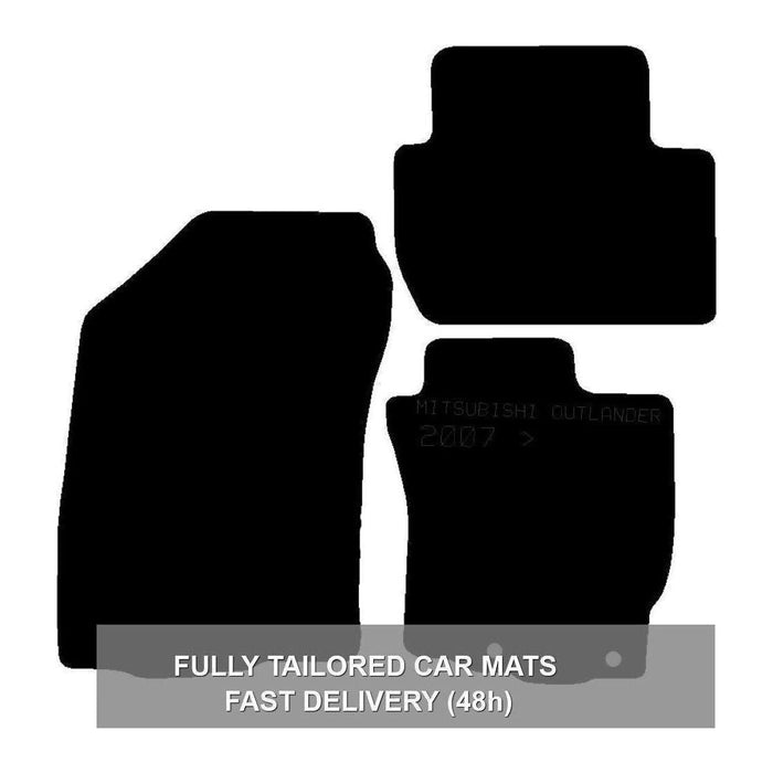 Tailored Carpet Car Mats for Mitsubishi Outlander 07>13 Set of 4 With 2 Clips UKB4C  - Dynamic Drive