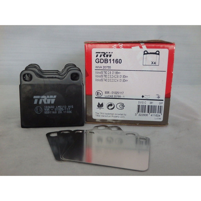 Genuine TRW Brake Pads (Rear) (R90) GDB1160 TRW  - Dynamic Drive