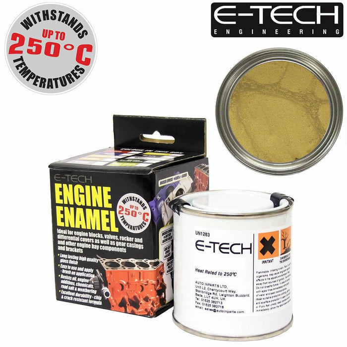 E-Tech Gold Engine Enamel Paint 250ml Heat Resistant High Temp