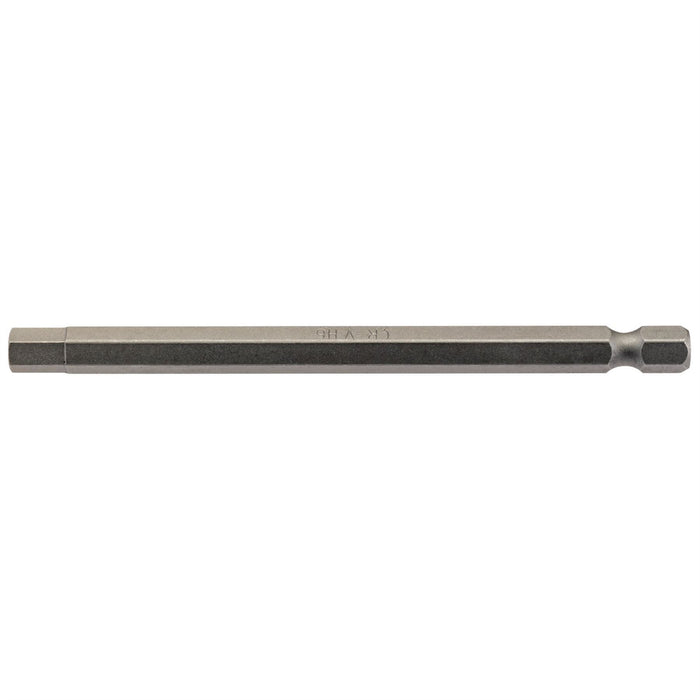 Draper Hexagonal Insert Bit, 6mm, 1/4" Hex, 100mm Long (Pack of 1) 64375