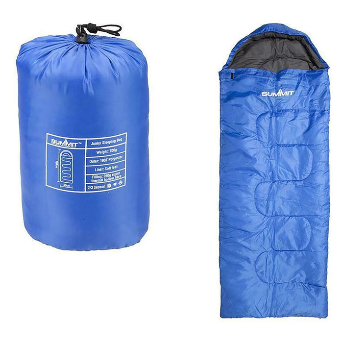 Ultra Lite Junior Blue Kids Camping Sleeping Bag Lightweight Travel 2/3 Season