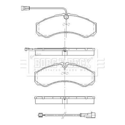 Genuine Borg & Beck Rear Brake Pads fits Iveco Daily IV 0314 BBP2551 Borg & Beck  - Dynamic Drive