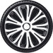 4x Wheel Trims Hub Caps 14" Covers in Silver and Black Alloy Look UKB4C  - Dynamic Drive