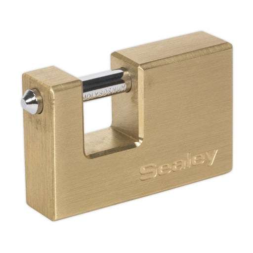 Sealey Brass Shutter Padlock 56mm Sealey  - Dynamic Drive