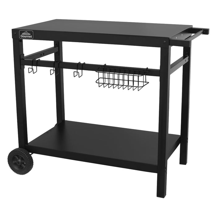 Dellonda BBQ & Plancha Trolley with Utensil Holder