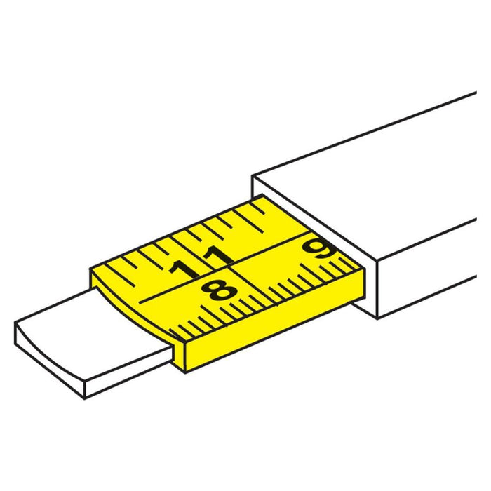 Silverline Hi-Vis Contour Tape 5m / 16ft x 19mm Silverline  - Dynamic Drive