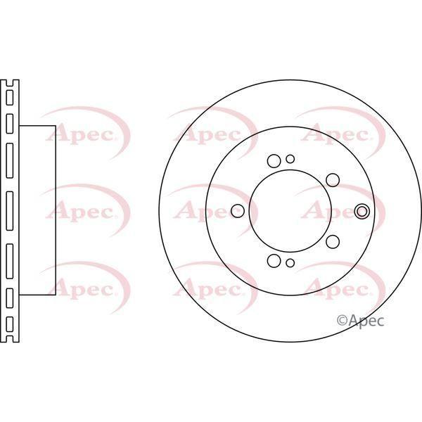 APEC Brake Disc (Front) (Single) DSK3661 fits Mercedes-Benz