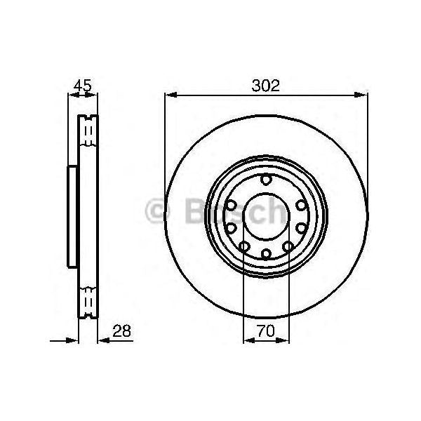 Genuine Bosch Brake Disc Single Bd1013 fits Vauxhall Vectra - 1.8 - 05-09 098647