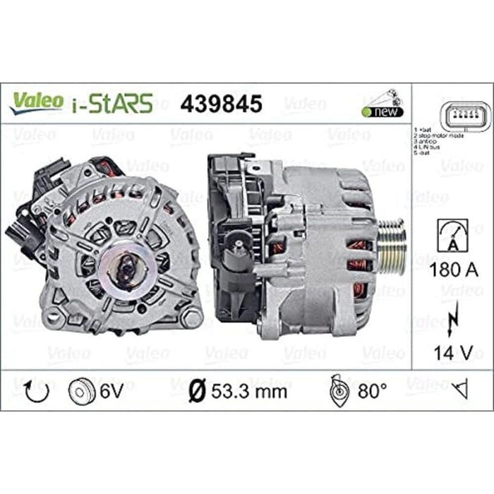 Valeo Alternator 439845 Automotive Part fits Peugeot Valeo  - Dynamic Drive