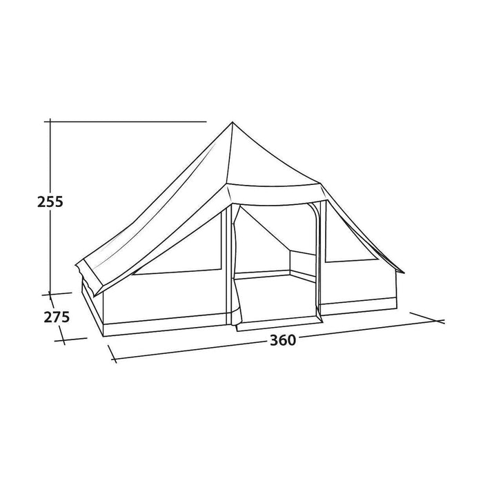 Easy Camp Moonlight Cabin 10 Person Family Tent Glamping Camping Tent Easy Camp  - Dynamic Drive