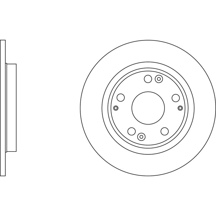 Genuine APEC Rear Brake Discs & Pads Set Solid for Honda CR-Z Apec  - Dynamic Drive