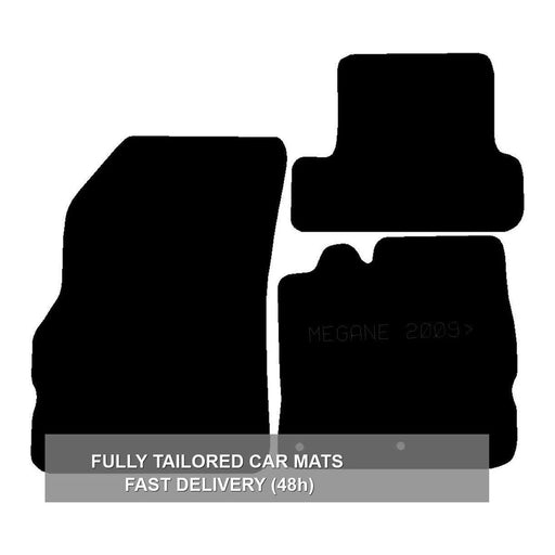 Tailored Carpet Car Mats for Renault Megane 08 ON (Not Coupe) Set of 4 2 Clips UKB4C  - Dynamic Drive